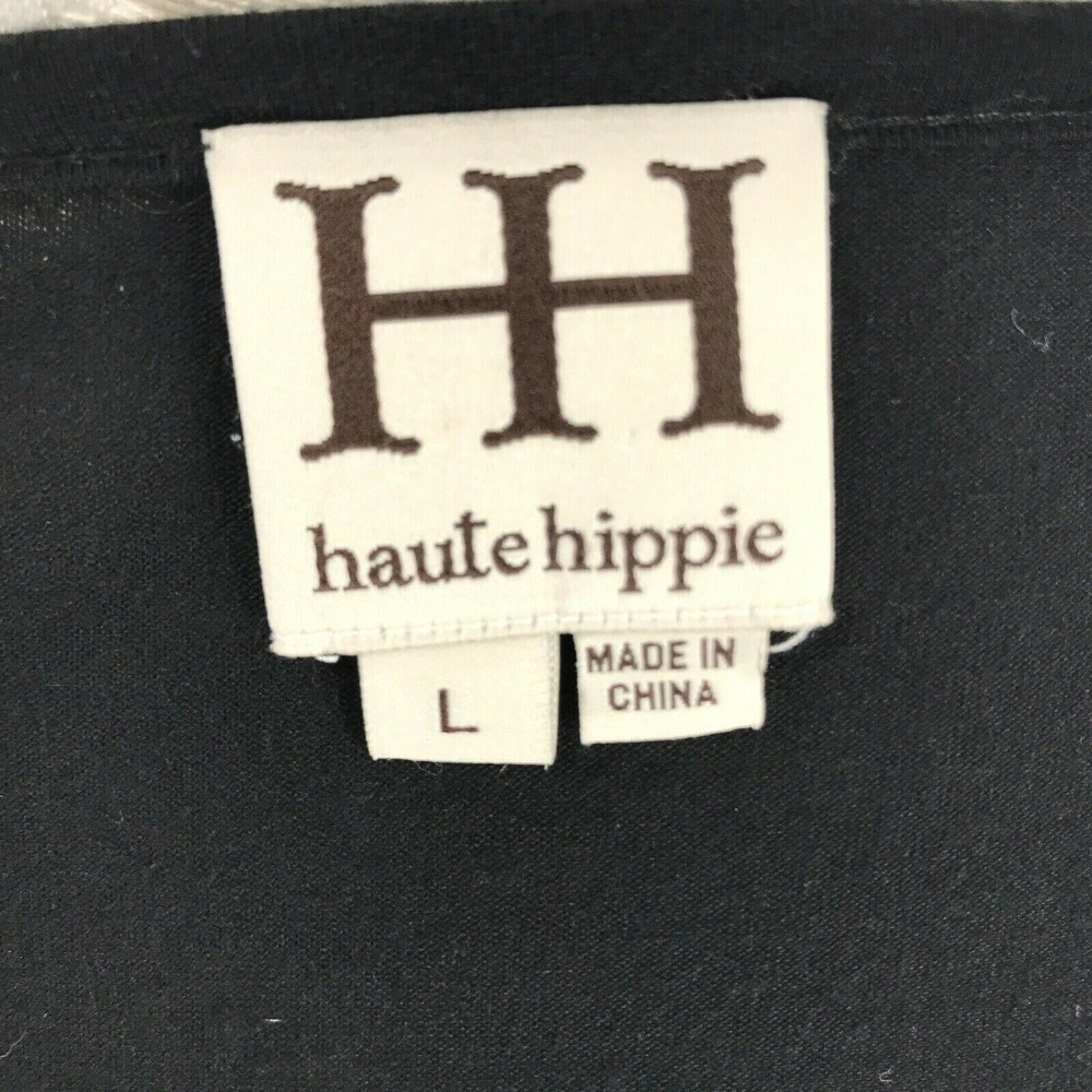 Haute Hippie size L TOP Dolman Sleeves Modal Combo - Picture 6 of 7